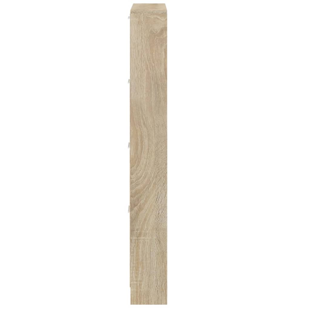 skoskab 59x17x150 cm konstrueret træ egetræ
