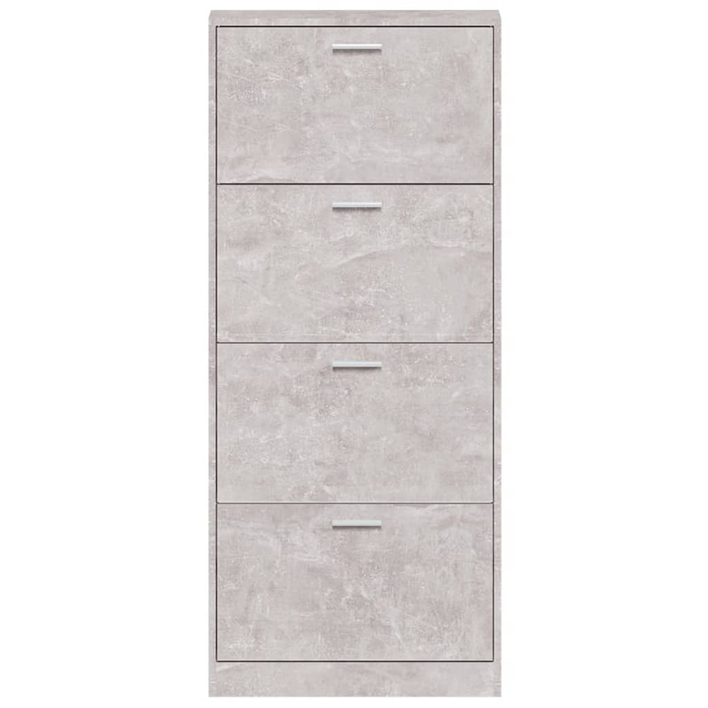 skoskab 59x17x150 cm konstrueret træ betongrå