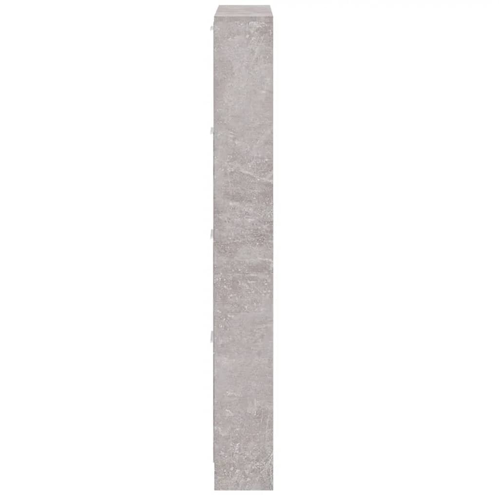 skoskab 59x17x150 cm konstrueret træ betongrå