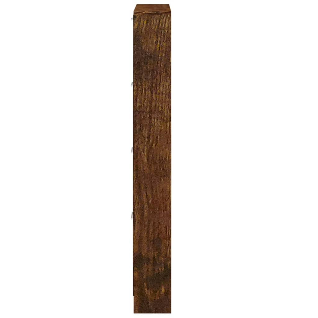 skoskab 59x17x150 cm konstrueret træ røget egetræsfarve