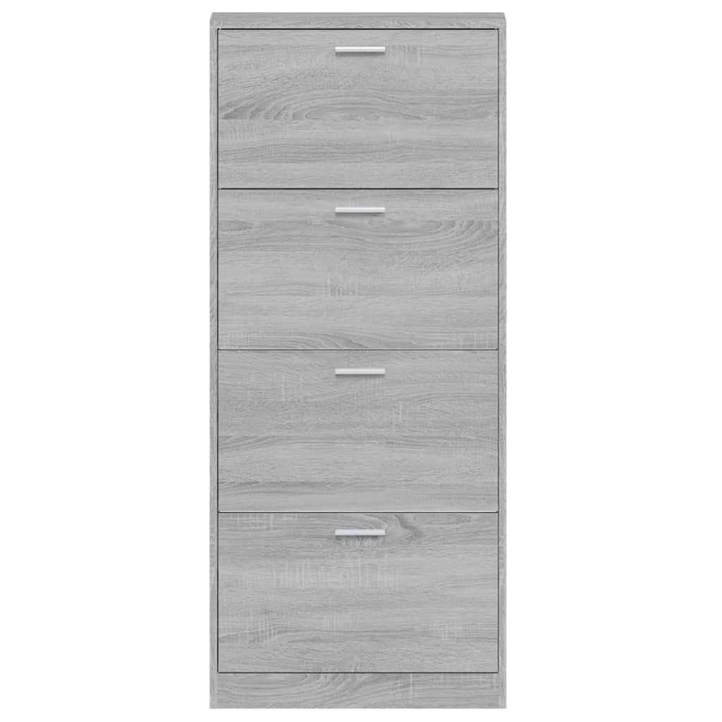 skoskab 59x17x150 cm konstrueret træ grå sonoma-eg