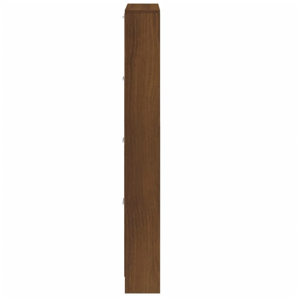 skoskab 59x17x150 cm konstrueret træ brun egetræsfarve