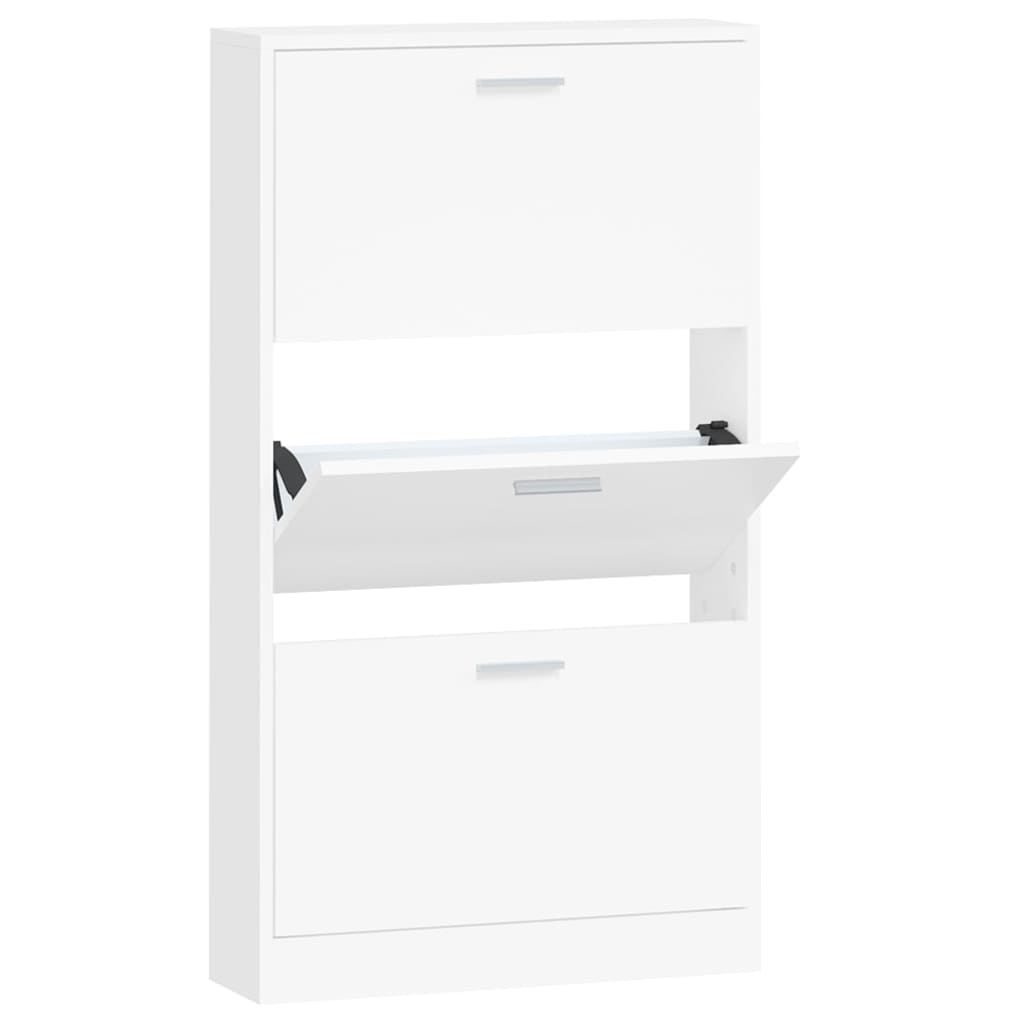 skoskab hvid 59x17x108 cm konstrueret træ