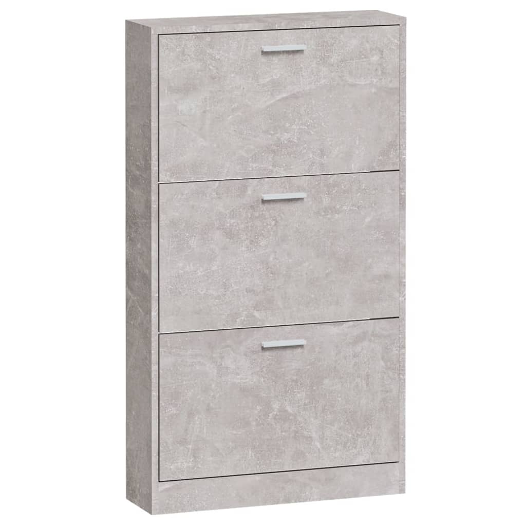 skoskab 59x17x108 cm konstrueret træ betongrå