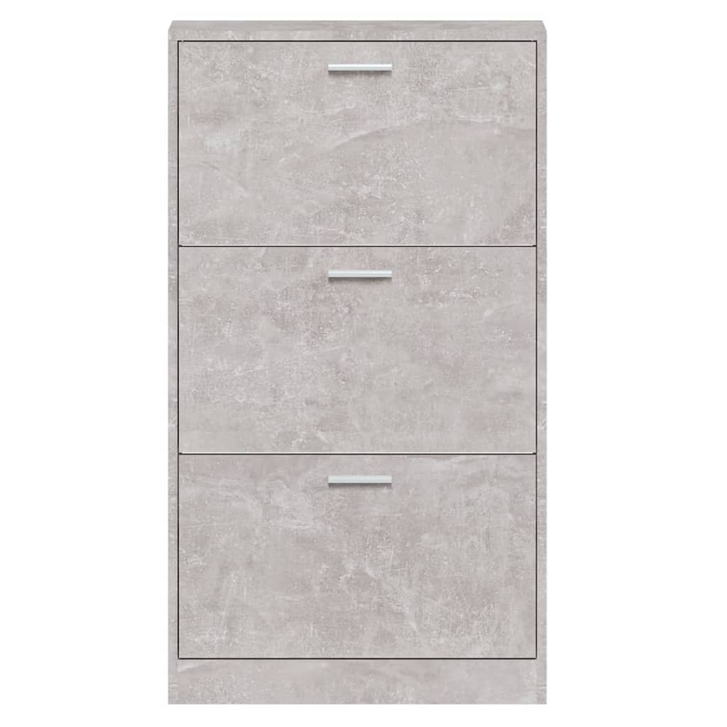 skoskab 59x17x108 cm konstrueret træ betongrå