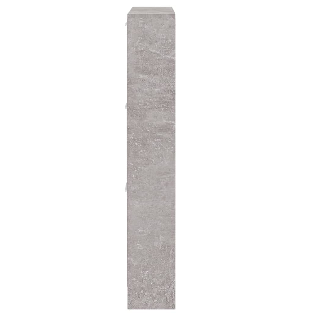 skoskab 59x17x108 cm konstrueret træ betongrå