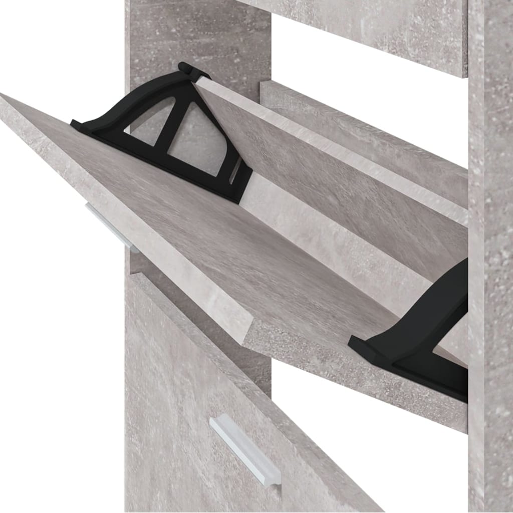 skoskab 59x17x108 cm konstrueret træ betongrå
