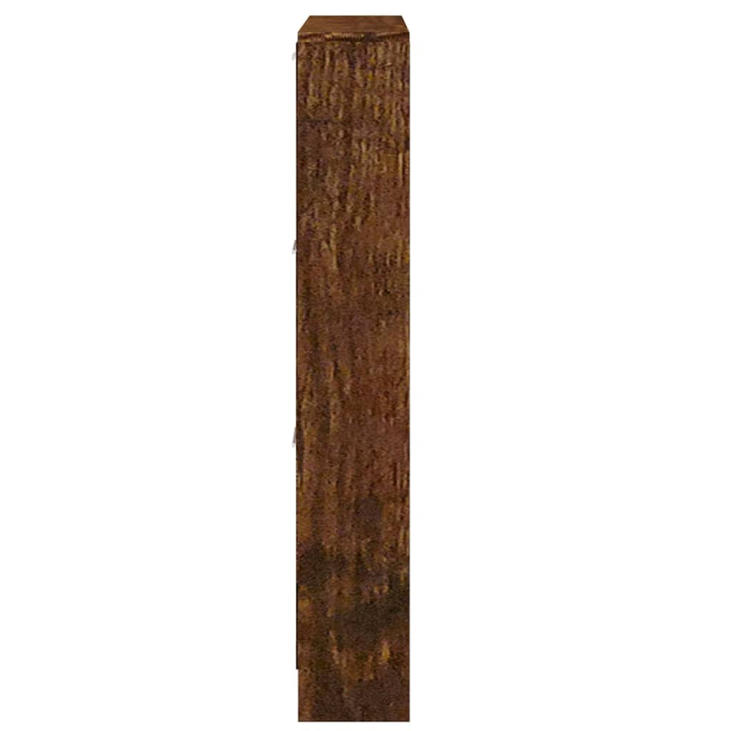 skoskab 59x17x108 cm konstrueret træ røget egetræsfarve