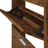 skoskab 59x17x108 cm konstrueret træ røget egetræsfarve