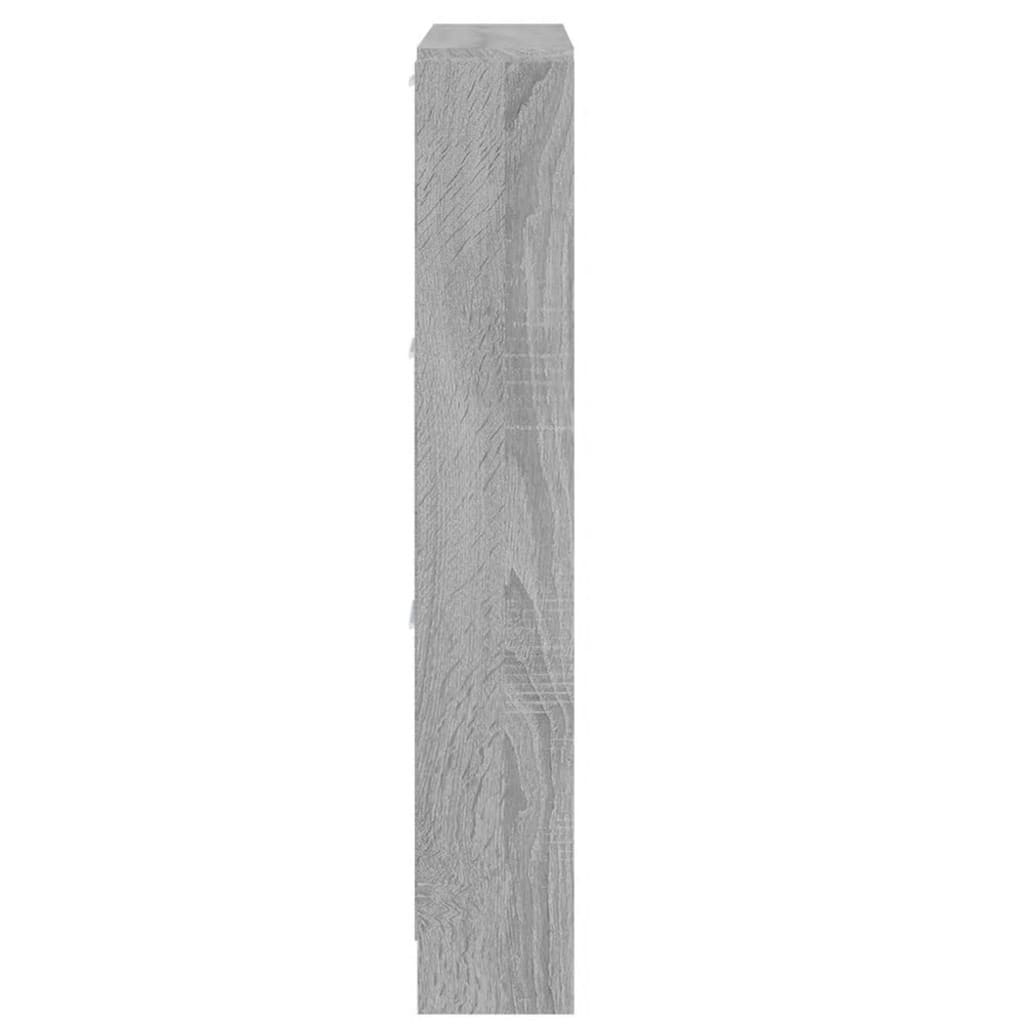 skoskab 59x17x108 cm konstrueret træ grå sonoma-eg