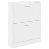 skoskab 59x17x81 cm konstrueret træ hvid