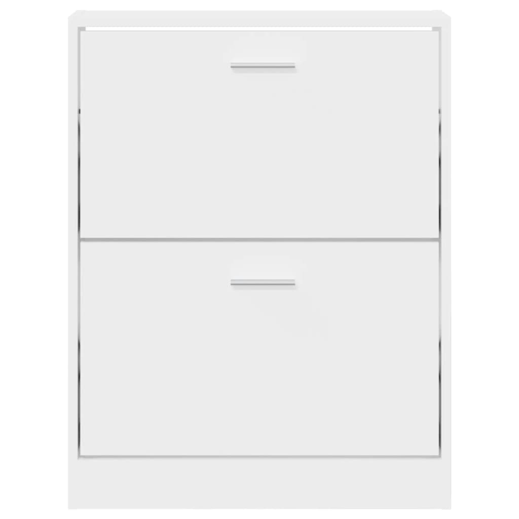 skoskab 59x17x81 cm konstrueret træ hvid
