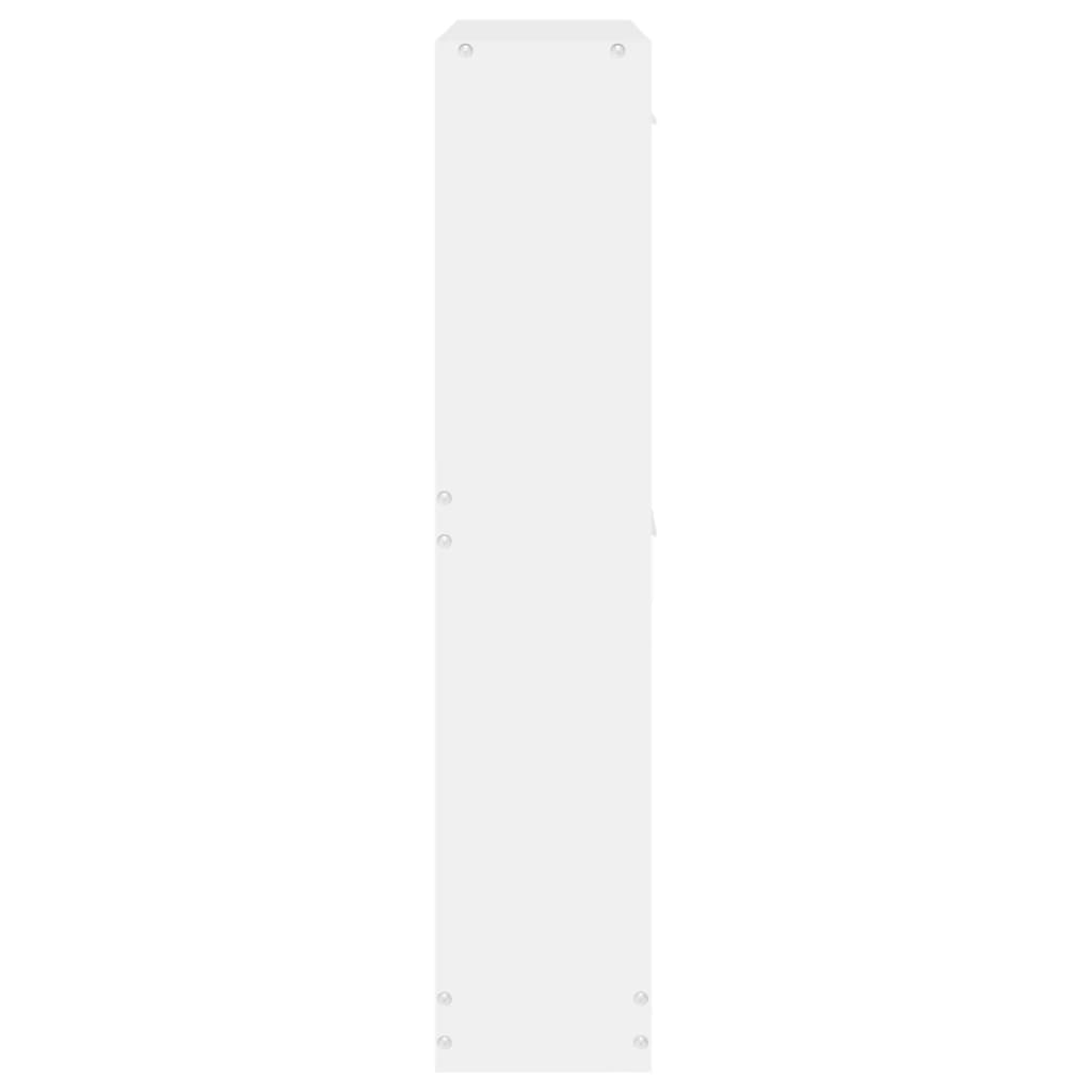 skoskab 59x17x81 cm konstrueret træ hvid
