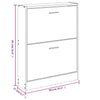 skoskab 59x17x81 cm konstrueret træ egetræ
