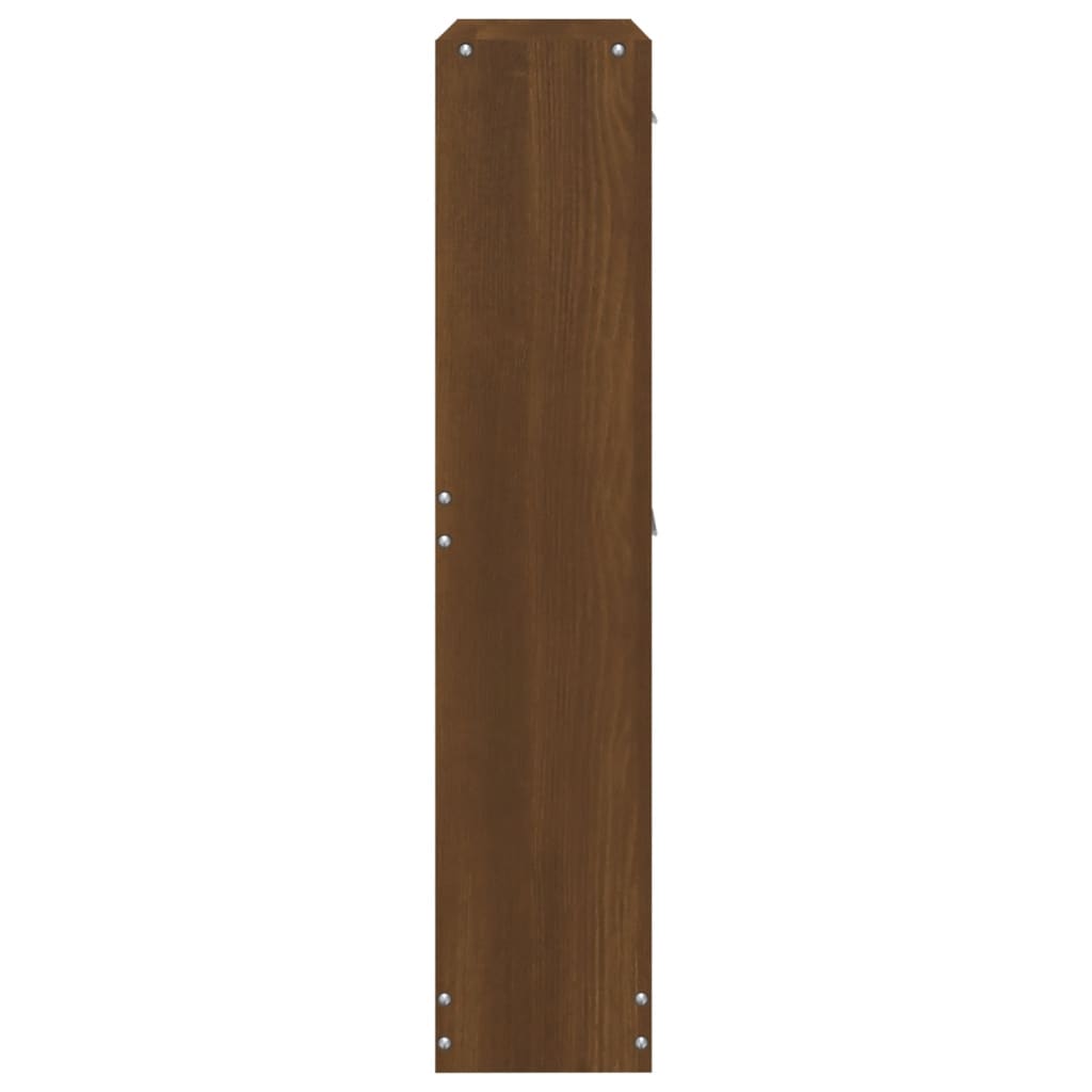 skoskab 59x17x81 cm konstrueret træ brun egetræ