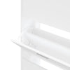 skoskab 63x24x147 cm konstrueret træ hvid