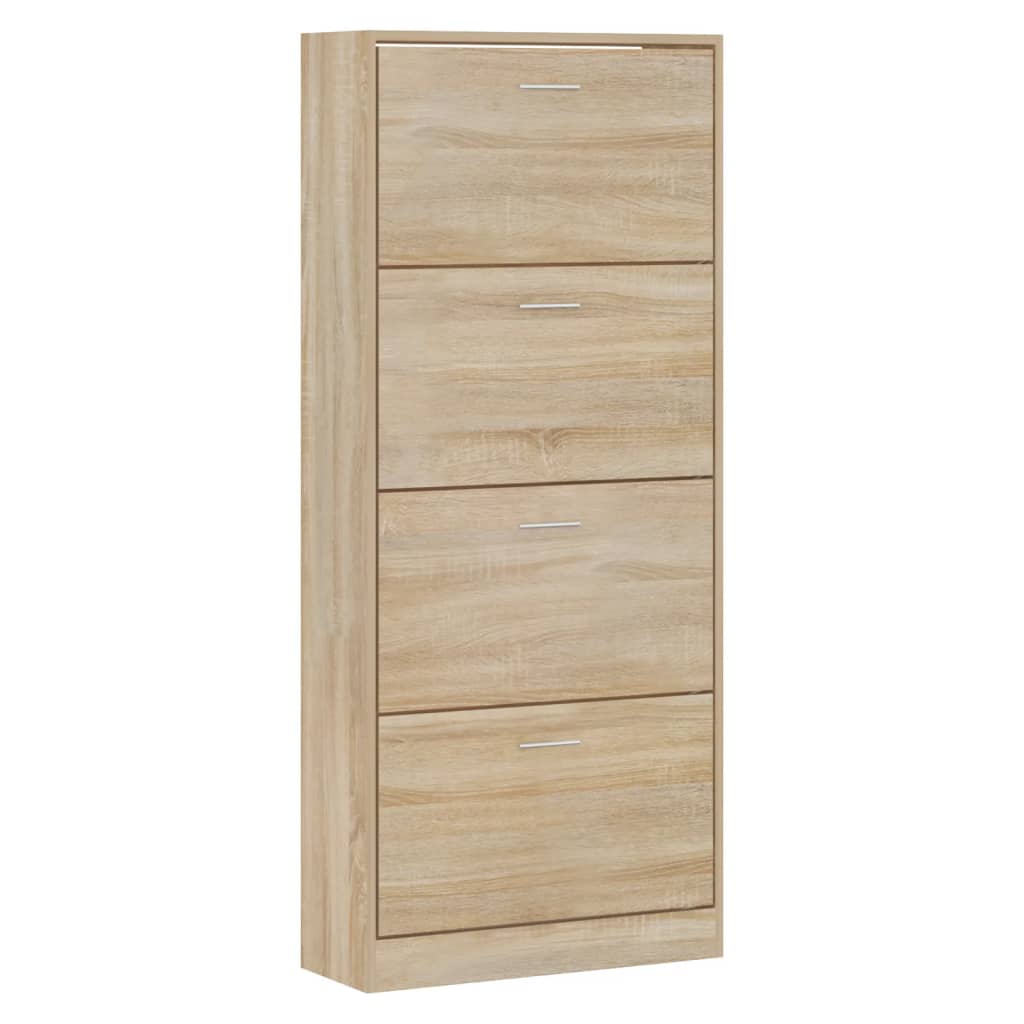 skoskab 63x24x147 cm konstrueret træ sonoma-eg