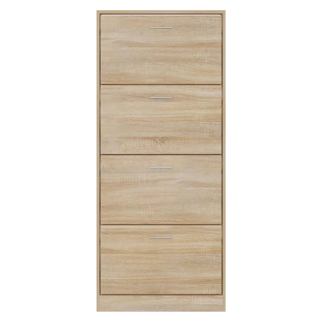 skoskab 63x24x147 cm konstrueret træ sonoma-eg