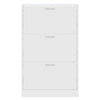 skoskab 63x24x103 cm konstrueret træ hvid