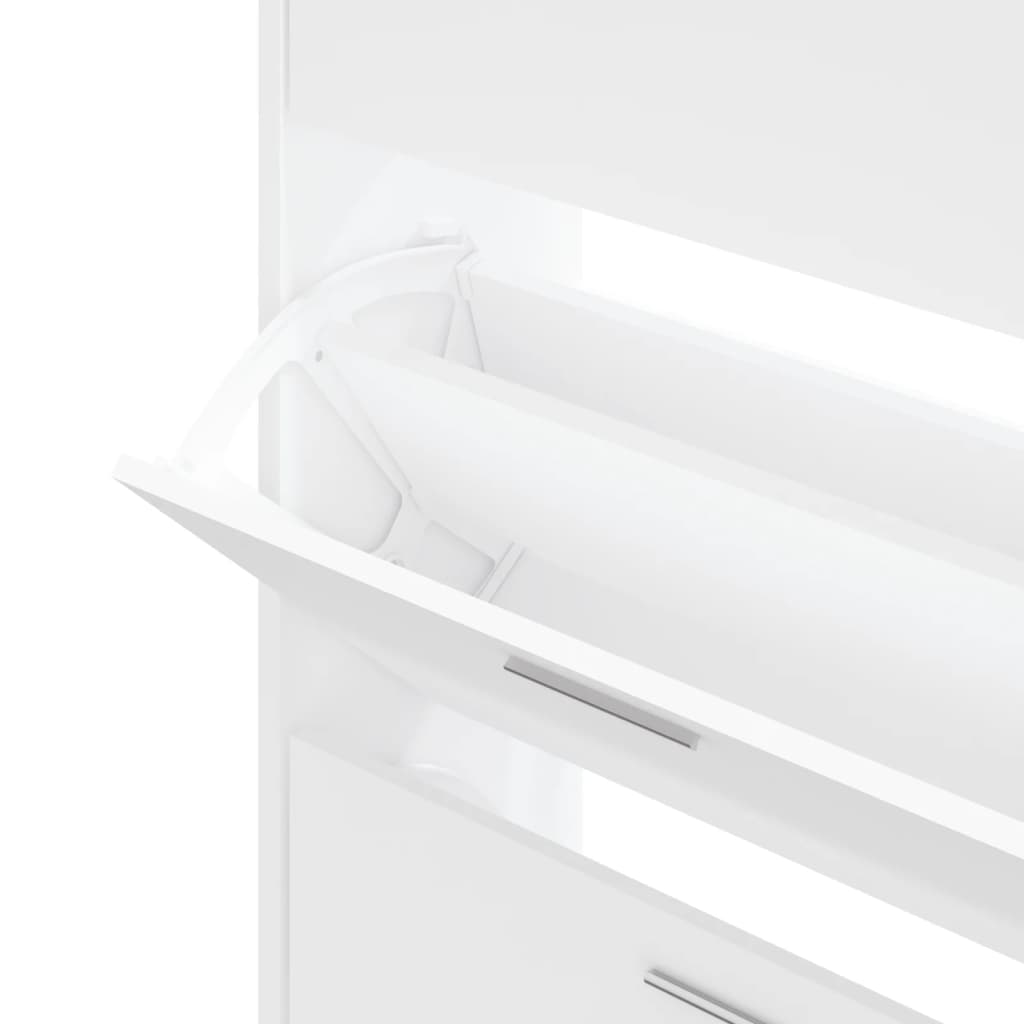 skoskab 63x24x103 cm konstrueret træ hvid