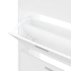 skoskab 63x24x103 cm konstrueret træ hvid