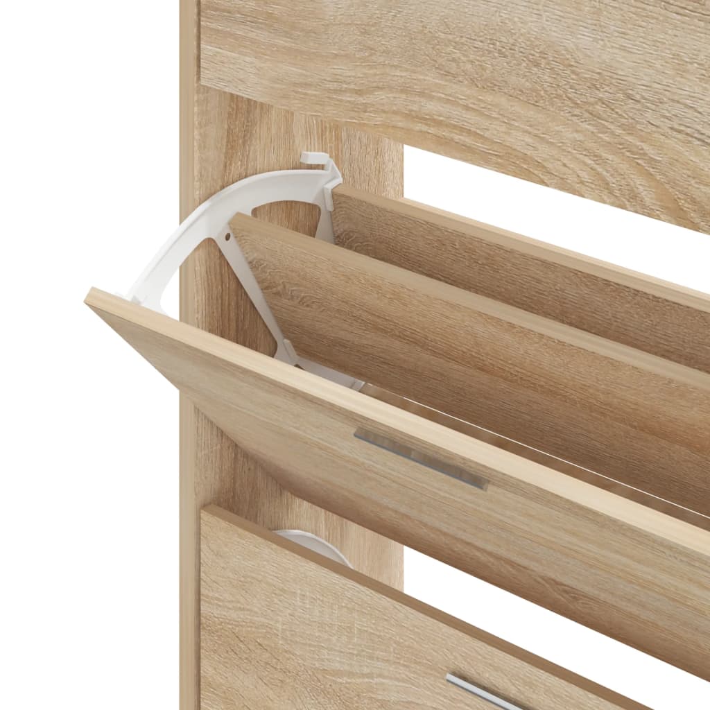 skoskab 63x24x103 cm konstrueret træ sonoma-eg