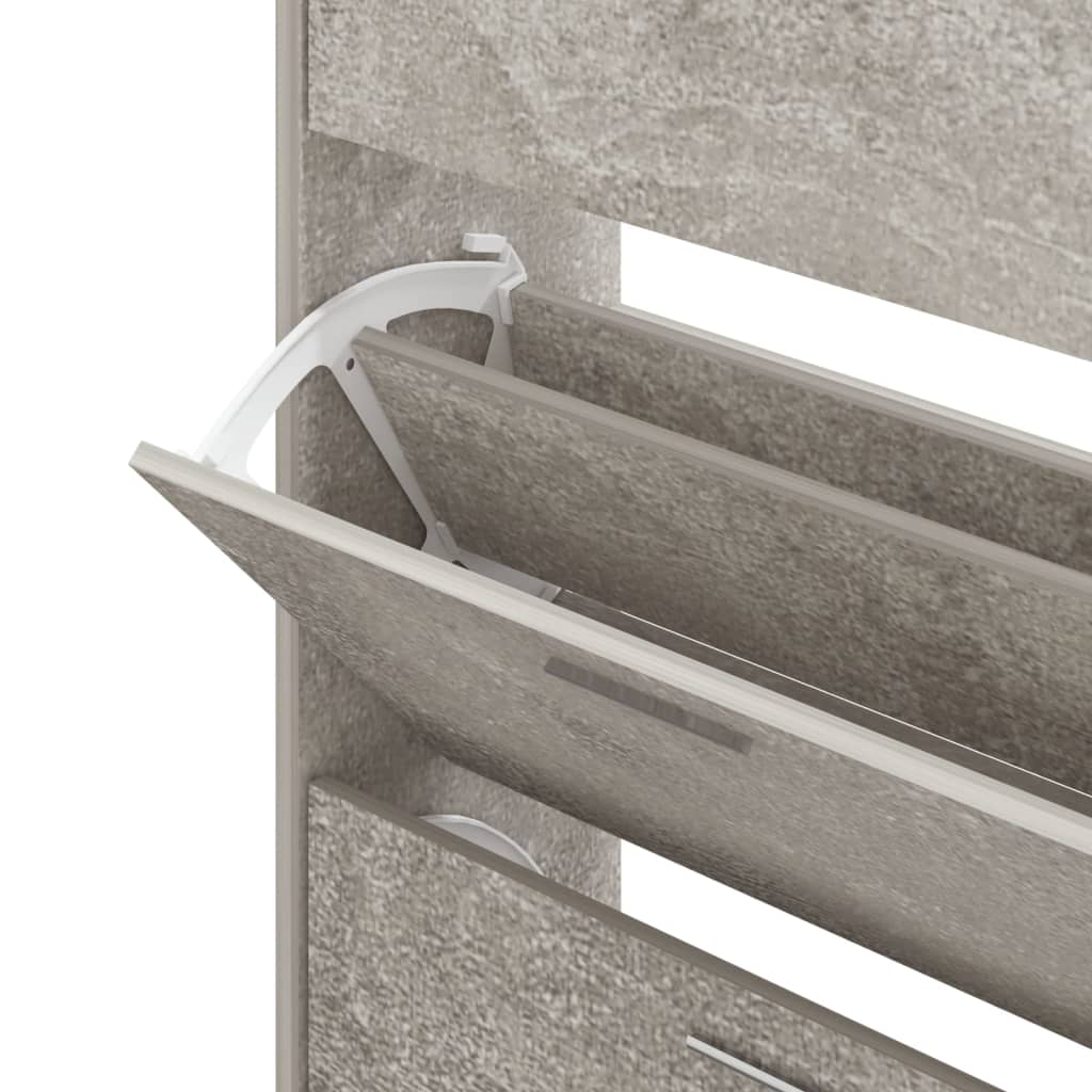 skoskab 63x24x103 cm konstrueret træ betongrå