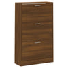 skoskab 63x24x103 cm konstrueret træ brun egetræsfarve