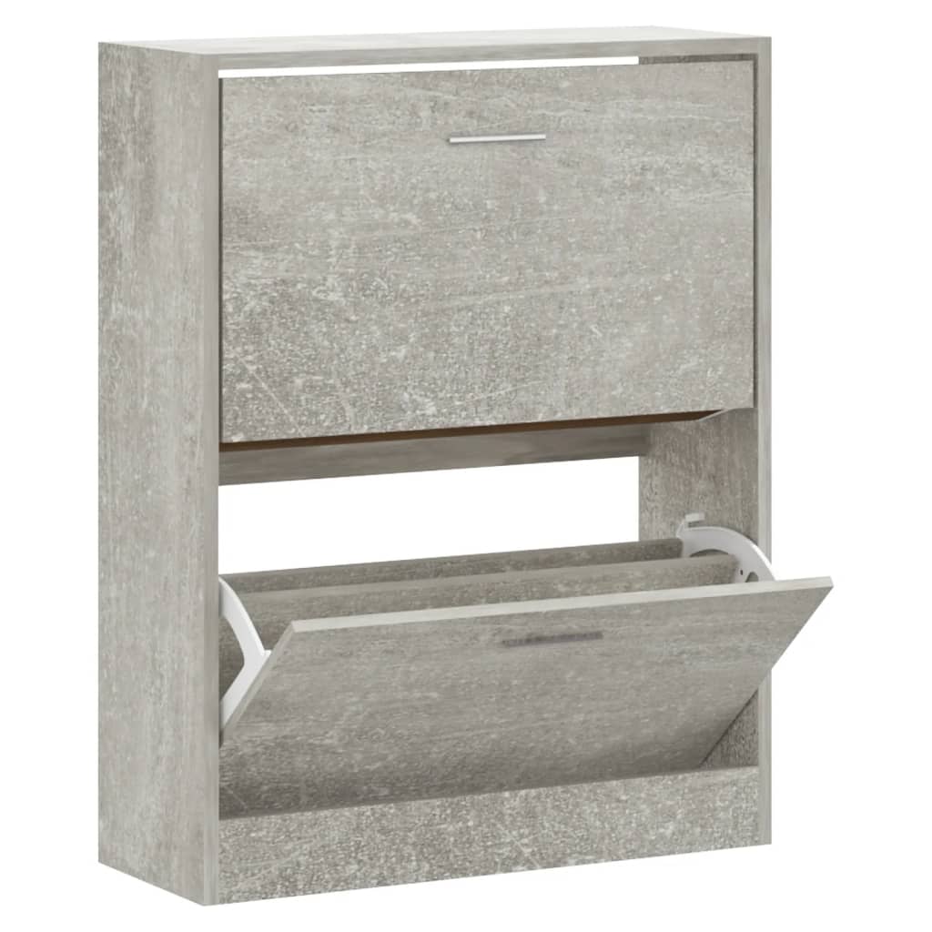 skoskab 63x24x81 cm konstrueret træ betongrå