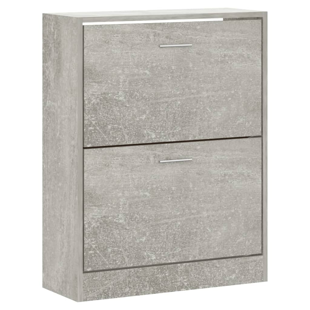 skoskab 63x24x81 cm konstrueret træ betongrå