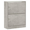 skoskab 63x24x81 cm konstrueret træ betongrå