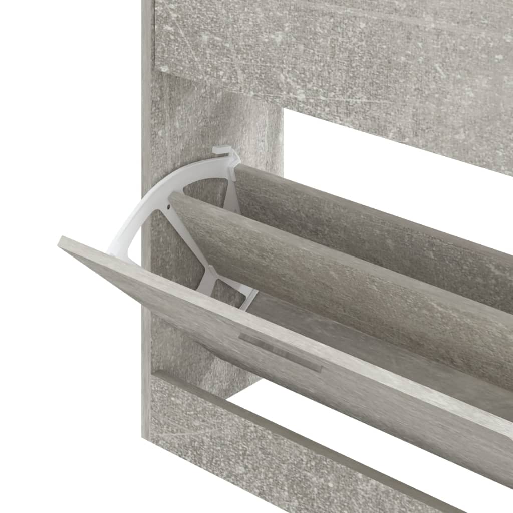 skoskab 63x24x81 cm konstrueret træ betongrå