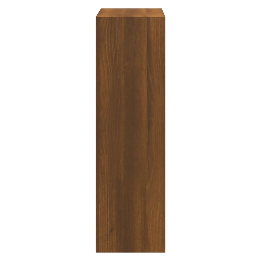 skoskab 63x24x81 cm konstrueret træ brun egetræ