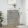 skoskab 63x24x104 cm konstrueret træ betongrå