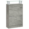 skoskab 63x24x104 cm konstrueret træ betongrå