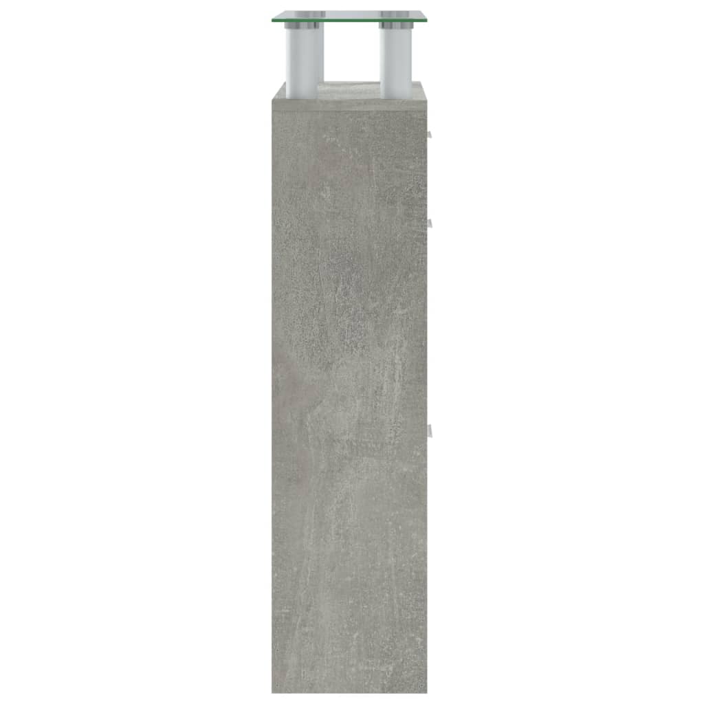 skoskab 63x24x104 cm konstrueret træ betongrå