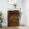 skoskab 63x24x104 cm konstrueret træ røget egetræsfarve