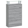 skoskab 63x24x104 cm konstrueret træ grå sonoma-eg
