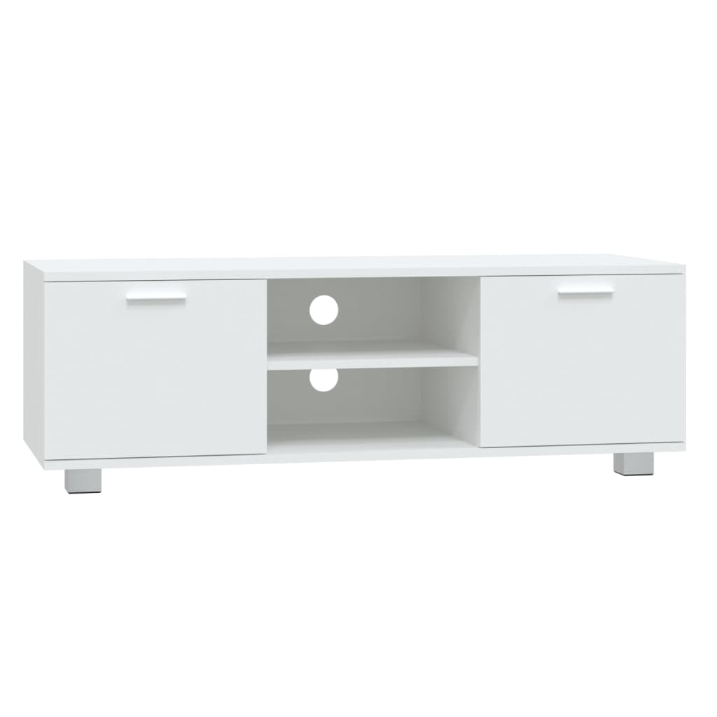 tv-bord 120x40,5x35 cm konstrueret træ hvid