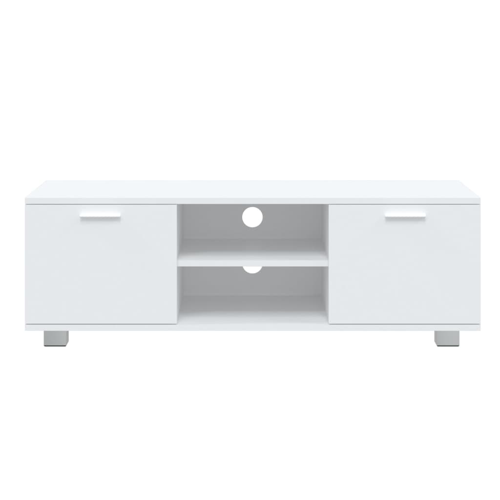 tv-bord 120x40,5x35 cm konstrueret træ hvid