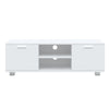 tv-bord 120x40,5x35 cm konstrueret træ hvid