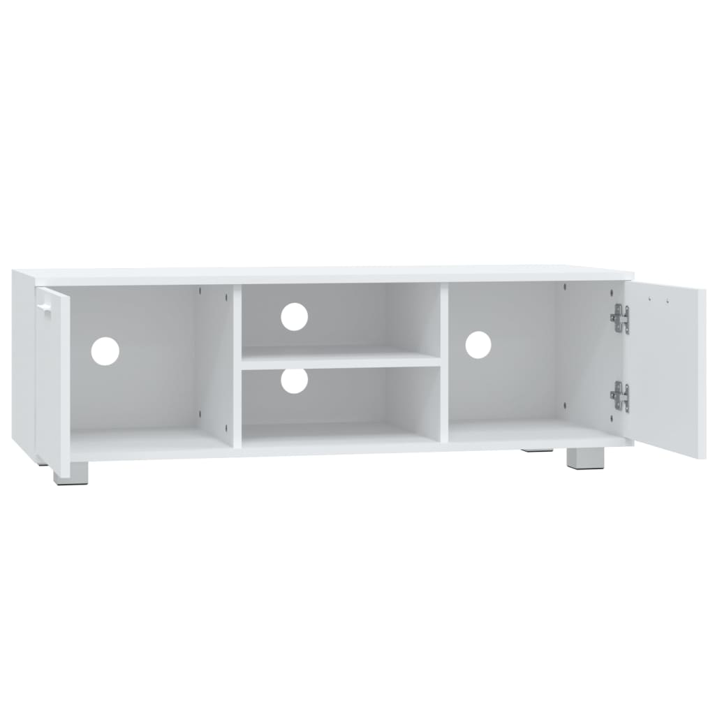 tv-bord 120x40,5x35 cm konstrueret træ hvid