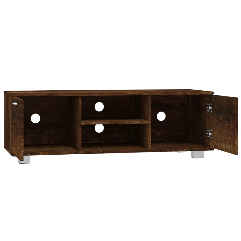 tv-bord 120x40,5x35 cm konstrueret træ røget egetræ