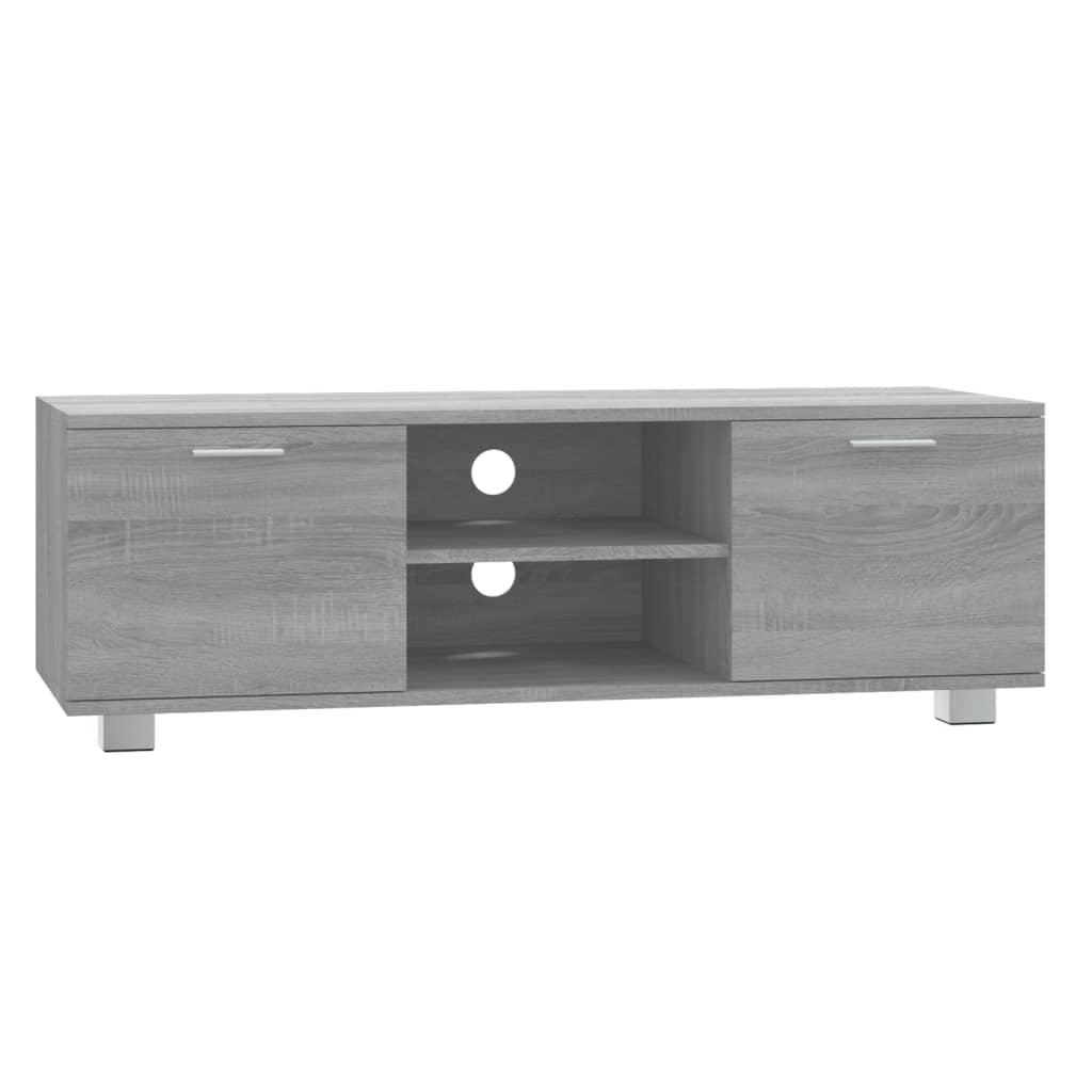 tv-bord 120x40,5x35 cm konstrueret træ grå sonoma-eg