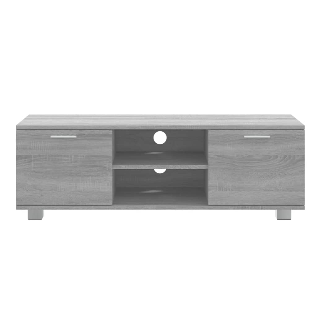 tv-bord 120x40,5x35 cm konstrueret træ grå sonoma-eg