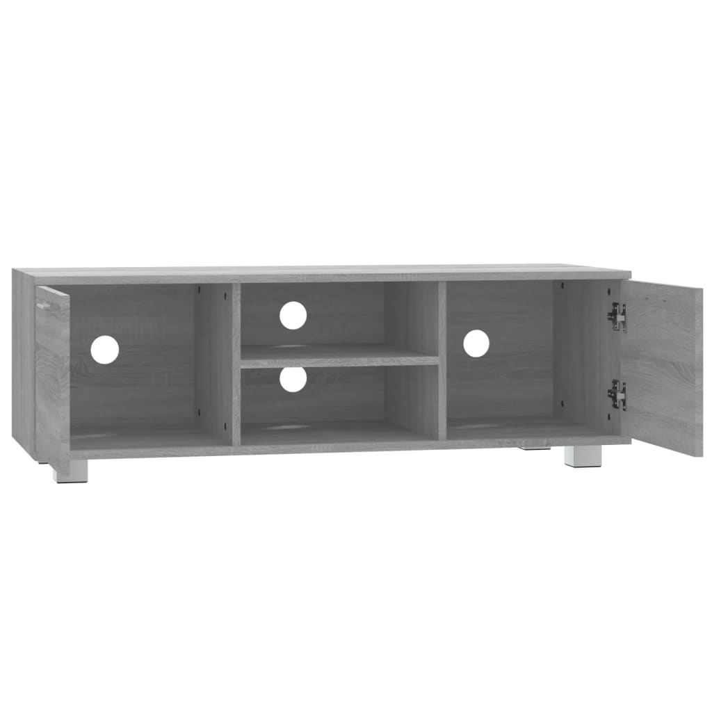tv-bord 120x40,5x35 cm konstrueret træ grå sonoma-eg