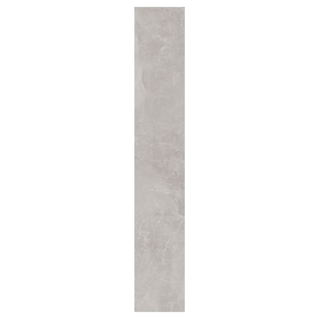 skoskab med spejl 3 hylder 63x17x102,5 cm betongrå