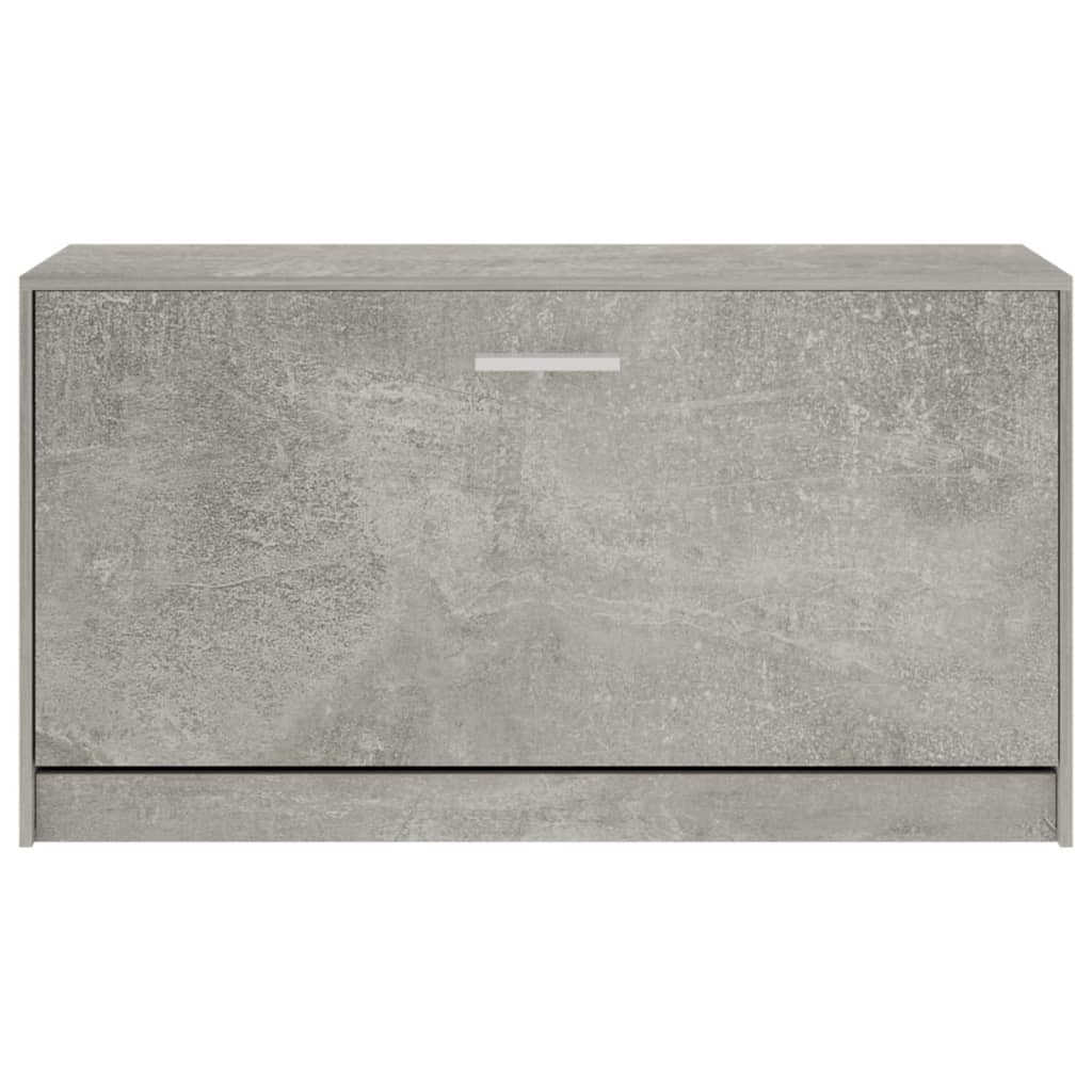 skobænk 80x24x45 cm konstrueret træ betongrå