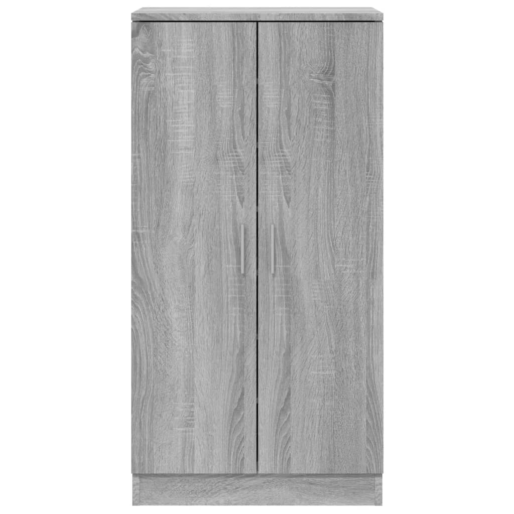 skoskab 55x35x108 cm konstrueret træ grå sonoma-eg