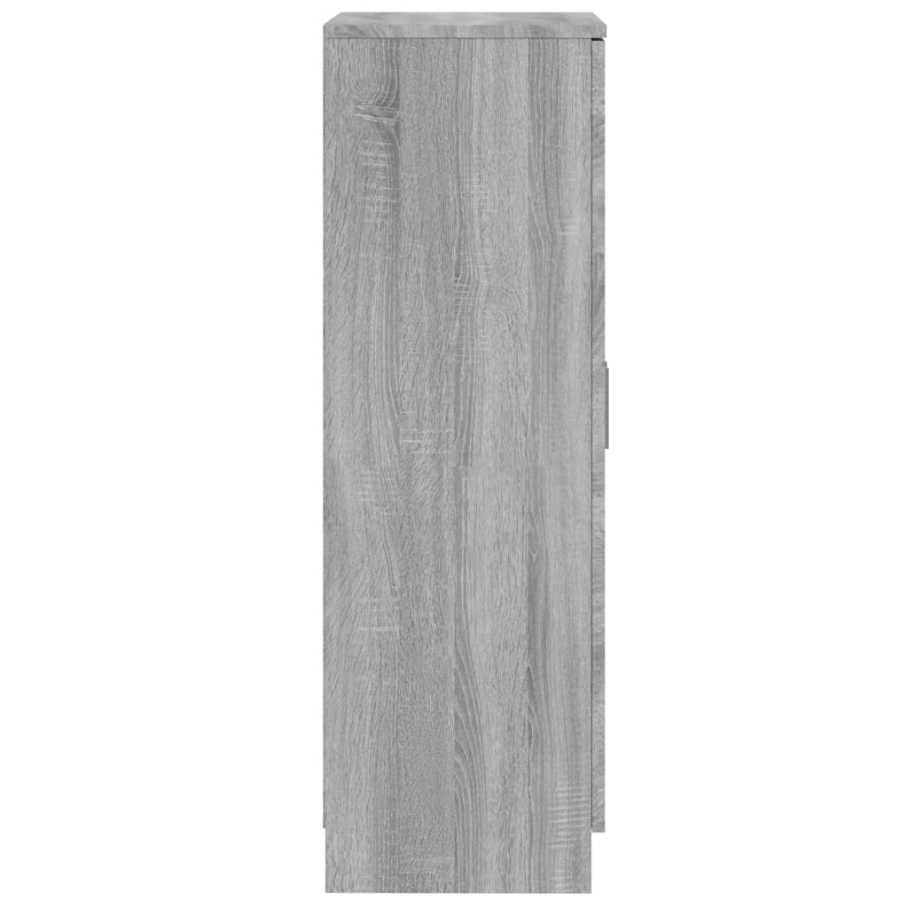 skoskab 55x35x108 cm konstrueret træ grå sonoma-eg